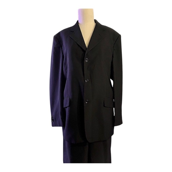 Umberto Bonelli Black Suit (Jacket and Pants) 42R - Picture 2 of 2